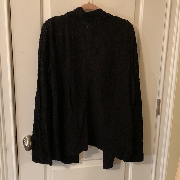 EUC Coldwater Creek black textured open cardigan size 1x (16W-18W) - Picture 7 of 11